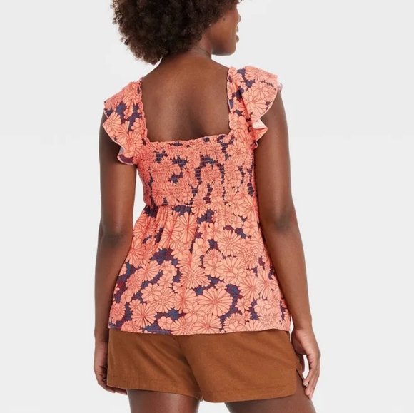 Ruffle Smocked Maternity Tank Top from Isabel Maternity by Ingrid & Isabel - Picture 3 of 4